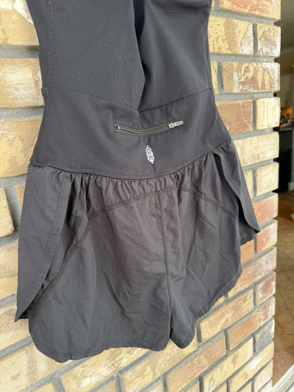 ☀️ Free People FP Movement Righteous Runsie Black Athletic Romper S Modified